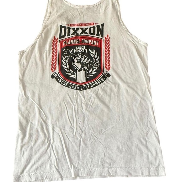 Dixxon White and Red Tank Top - Picture 1 of 5